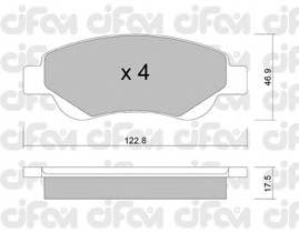 CIFAM 822-637-0 Комплект гальмівних колодок,