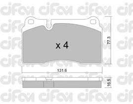 CIFAM 822-659-0 Комплект тормозных колодок,