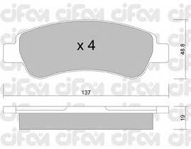 CIFAM 822-710-0 Комплект гальмівних колодок,