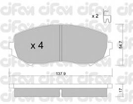 CIFAM 822-766-0 Комплект гальмівних колодок,