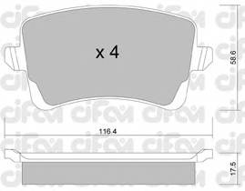 CIFAM 822-776-0 Комплект гальмівних колодок,