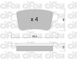 CIFAM 822-814-0 Комплект тормозных колодок,