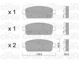 CIFAM 822-840-0 Комплект тормозных колодок,