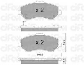 CIFAM 822-862-0 Комплект гальмівних колодок,