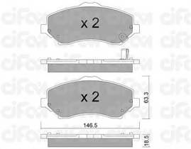 CIFAM 822-862-1 Комплект тормозных колодок,