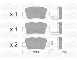 CIFAM 822-881-0 Комплект тормозных колодок,