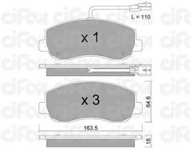 CIFAM 822-898-0 Комплект тормозных колодок,