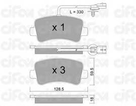 CIFAM 822-899-0 Комплект гальмівних колодок,