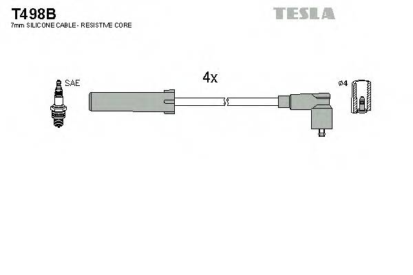 TESLA T498B Комплект дротів запалювання