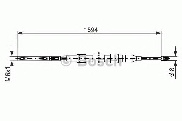 BOSCH 1 987 477 042 Трос, стоянкова гальмівна