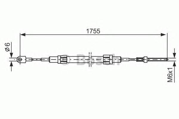 BOSCH 1 987 477 071 Трос, стояночная тормозная