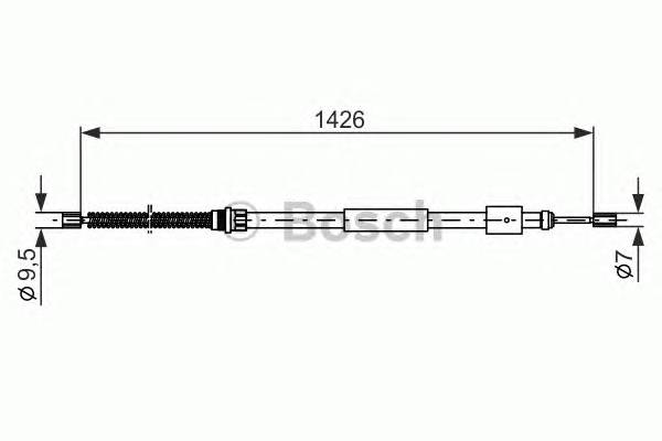 BOSCH 1 987 477 146 Трос, стояночная тормозная