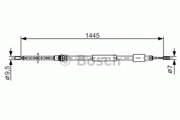 BOSCH 1 987 477 151 Трос, стояночная тормозная