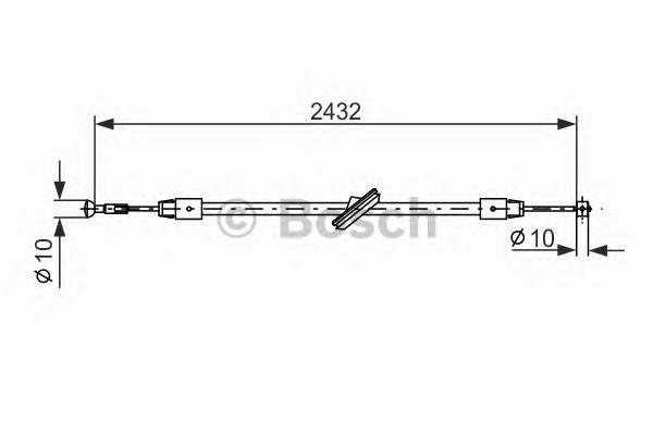 BOSCH 1 987 477 198 Трос, стоянкова гальмівна