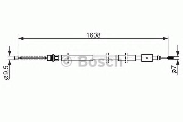 BOSCH 1 987 477 435 Трос, стояночная тормозная