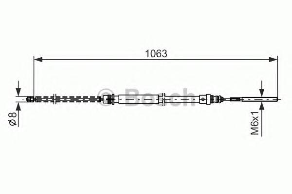 BOSCH 1 987 477 568 Трос, стоянкова гальмівна