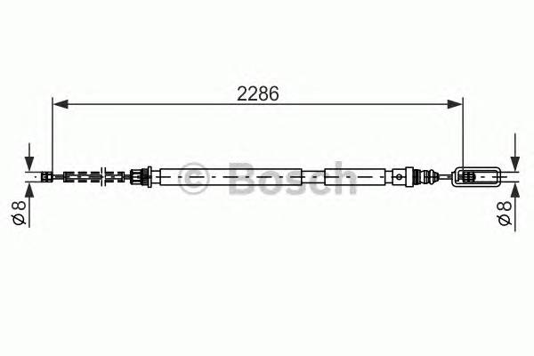 BOSCH 1 987 477 569 Трос, стоянкова гальмівна