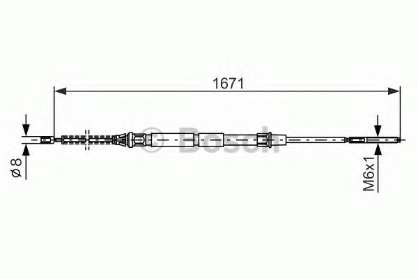 BOSCH 1 987 477 626 Трос, стоянкова гальмівна