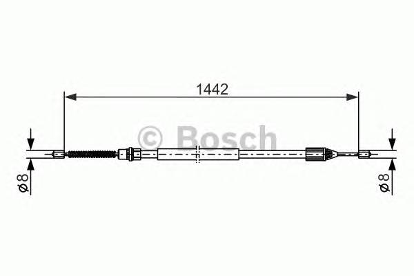 BOSCH 1 987 477 643 Трос, стояночная тормозная