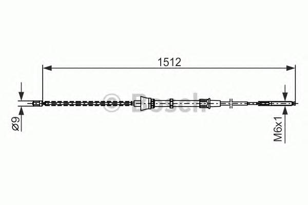 BOSCH 1 987 477 679 Трос, стоянкова гальмівна