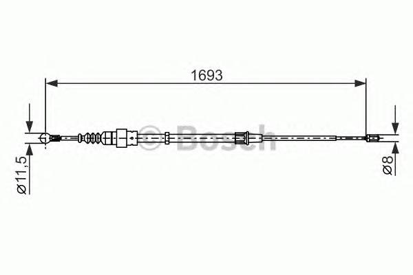 BOSCH 1 987 477 698 Трос, стояночная тормозная