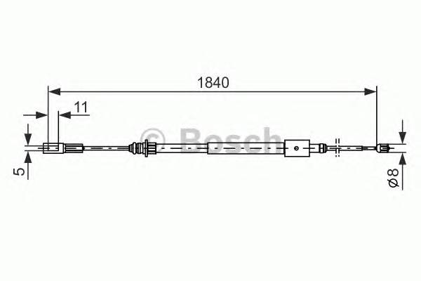 BOSCH 1 987 477 712 Трос, стоянкова гальмівна