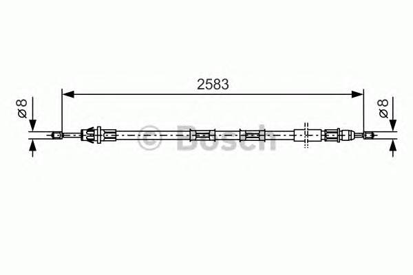 BOSCH 1 987 477 762 Трос, стоянкова гальмівна