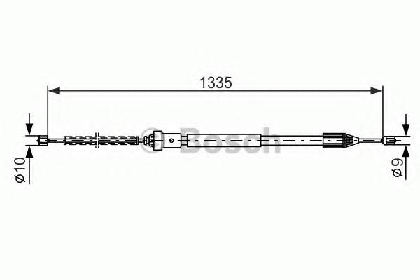 BOSCH 1 987 477 783 Трос, стоянкова гальмівна