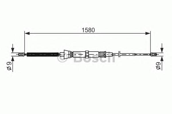 BOSCH 1 987 477 806 Трос, стоянкова гальмівна