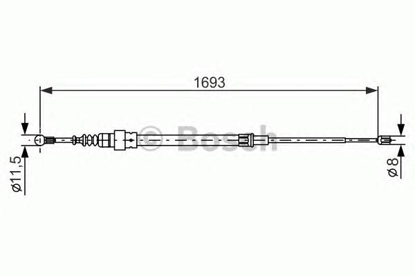 BOSCH 1 987 477 817 Трос, стоянкова гальмівна