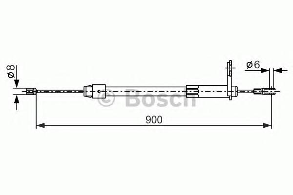 BOSCH 1 987 477 847 Трос, стояночная тормозная