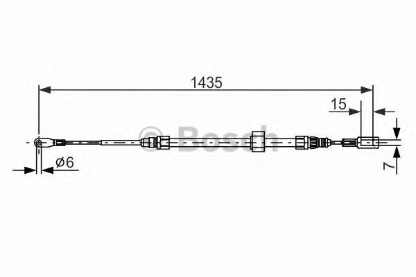 BOSCH 1 987 477 853 Трос, стоянкова гальмівна