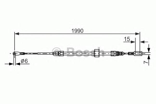 BOSCH 1 987 477 854 Трос, стояночная тормозная