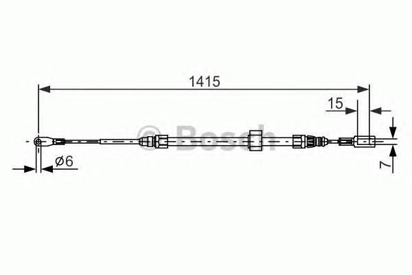 BOSCH 1 987 477 856 Трос, стоянкова гальмівна