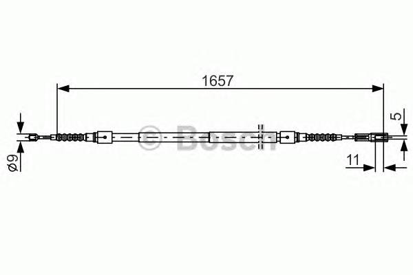 BOSCH 1 987 477 881 Трос, стояночная тормозная