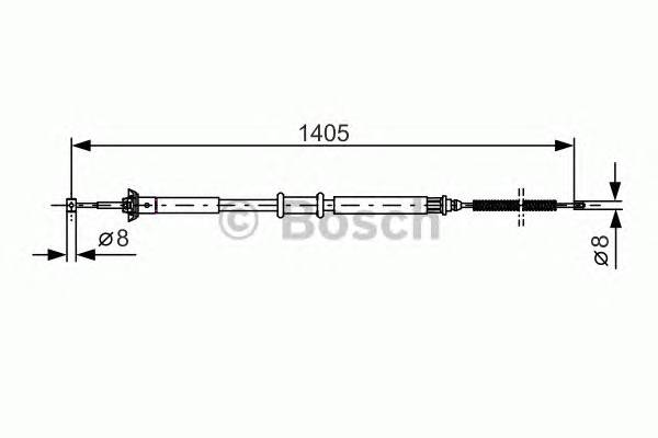 BOSCH 1 987 477 928 Трос, стояночная тормозная