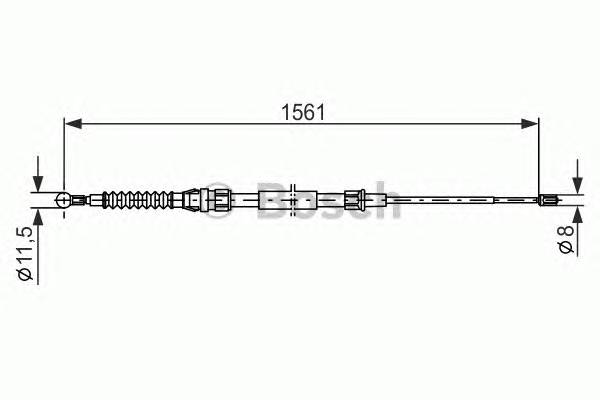 BOSCH 1 987 477 942 Трос, стояночная тормозная