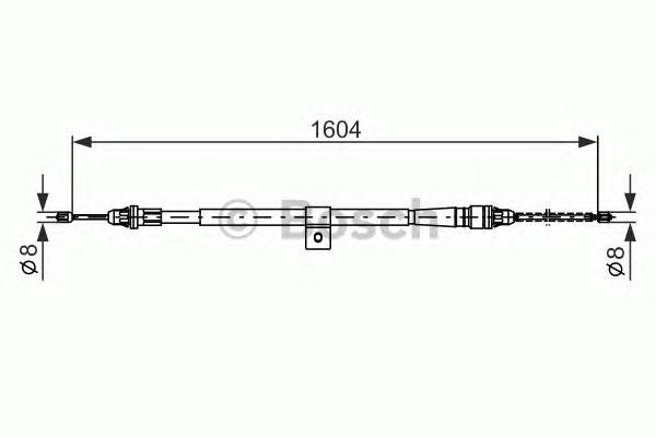 BOSCH 1 987 477 980 Трос, стояночная тормозная