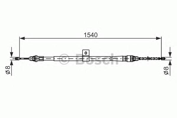 BOSCH 1 987 477 992 Трос, стояночная тормозная