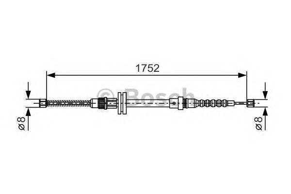 BOSCH 1 987 482 044 Трос, стояночная тормозная