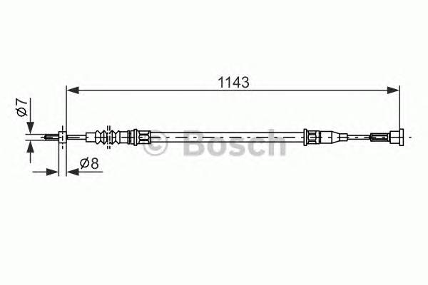 BOSCH 1 987 482 139 Трос, стояночная тормозная