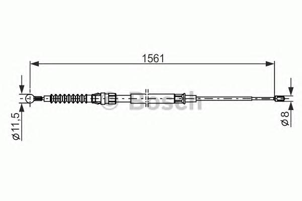 BOSCH 1 987 482 264 Трос, стояночная тормозная