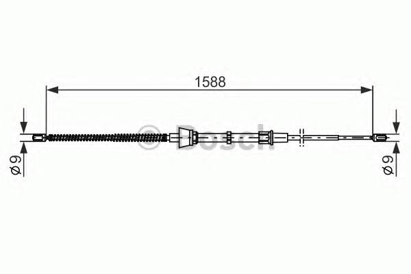 BOSCH 1 987 482 266 Трос, стоянкова гальмівна