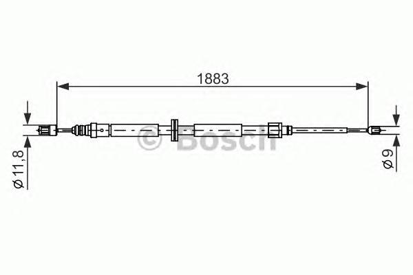 BOSCH 1 987 482 302 Трос, стоянкова гальмівна