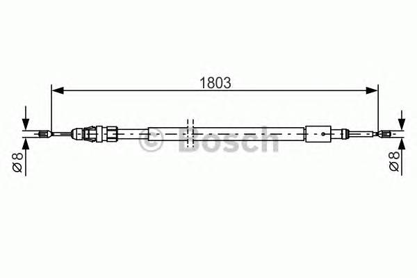 BOSCH 1 987 482 317 Трос, стоянкова гальмівна