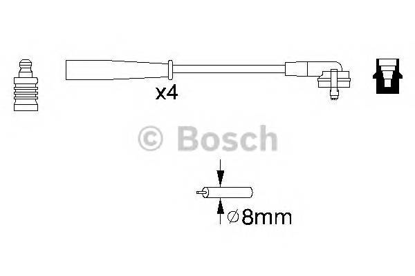 BOSCH 0 986 356 887 Комплект дротів запалювання