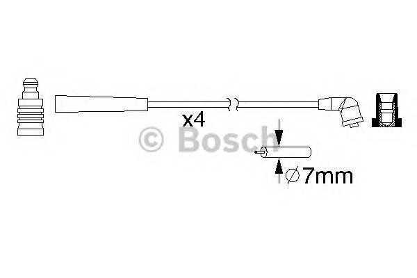 BOSCH 0 986 357 195 Комплект дротів запалювання