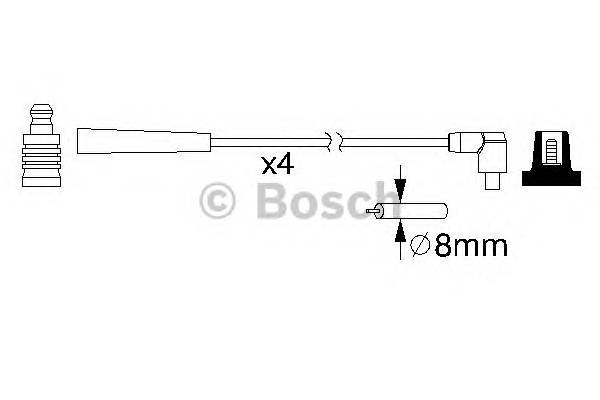 BOSCH 0 986 357 221 Комплект дротів запалювання