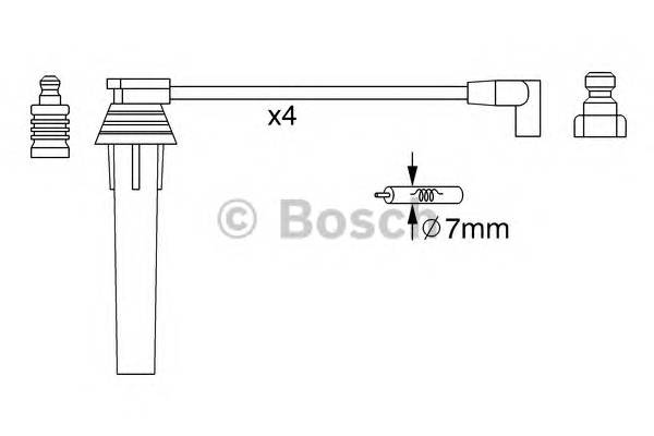 BOSCH 0 986 357 270 Комплект проводов зажигания