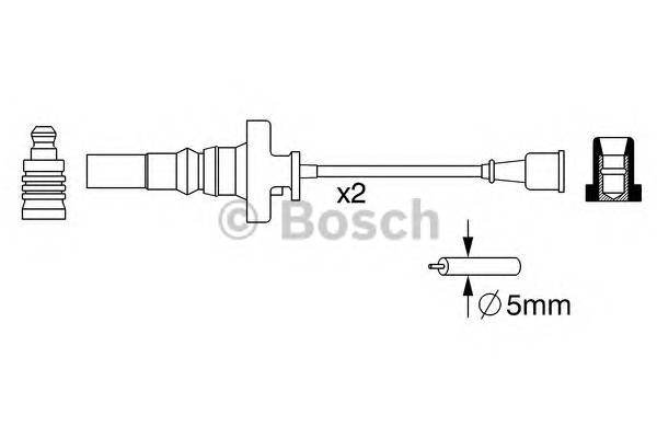 BOSCH 0 986 357 273 Комплект дротів запалювання